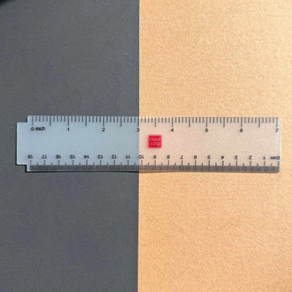 FlexTab Ruler – Transparent Flexible Ruler & Bookmark Tab (inches + cm)