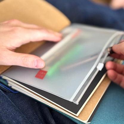 Clear Zipper Folio – A5 Insert Organizer